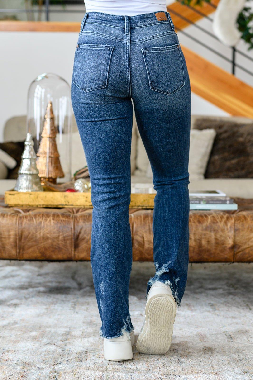 Christine High Contrast Slim Bootcut Destroyed Jeans (Online Exclusive) Female Product Image