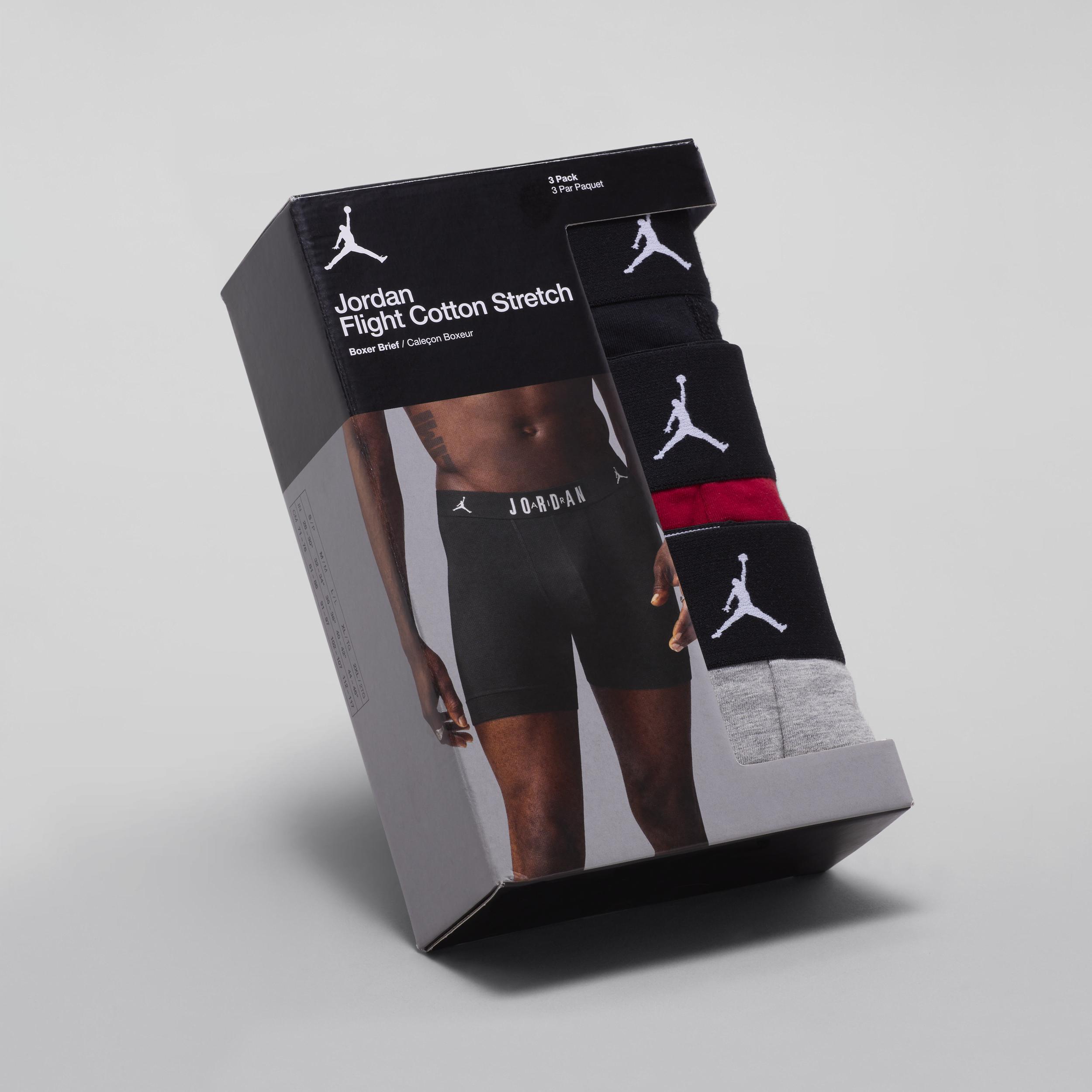 Jordan Mens Flight Cotton Boxer Briefs (3-Pack) Product Image