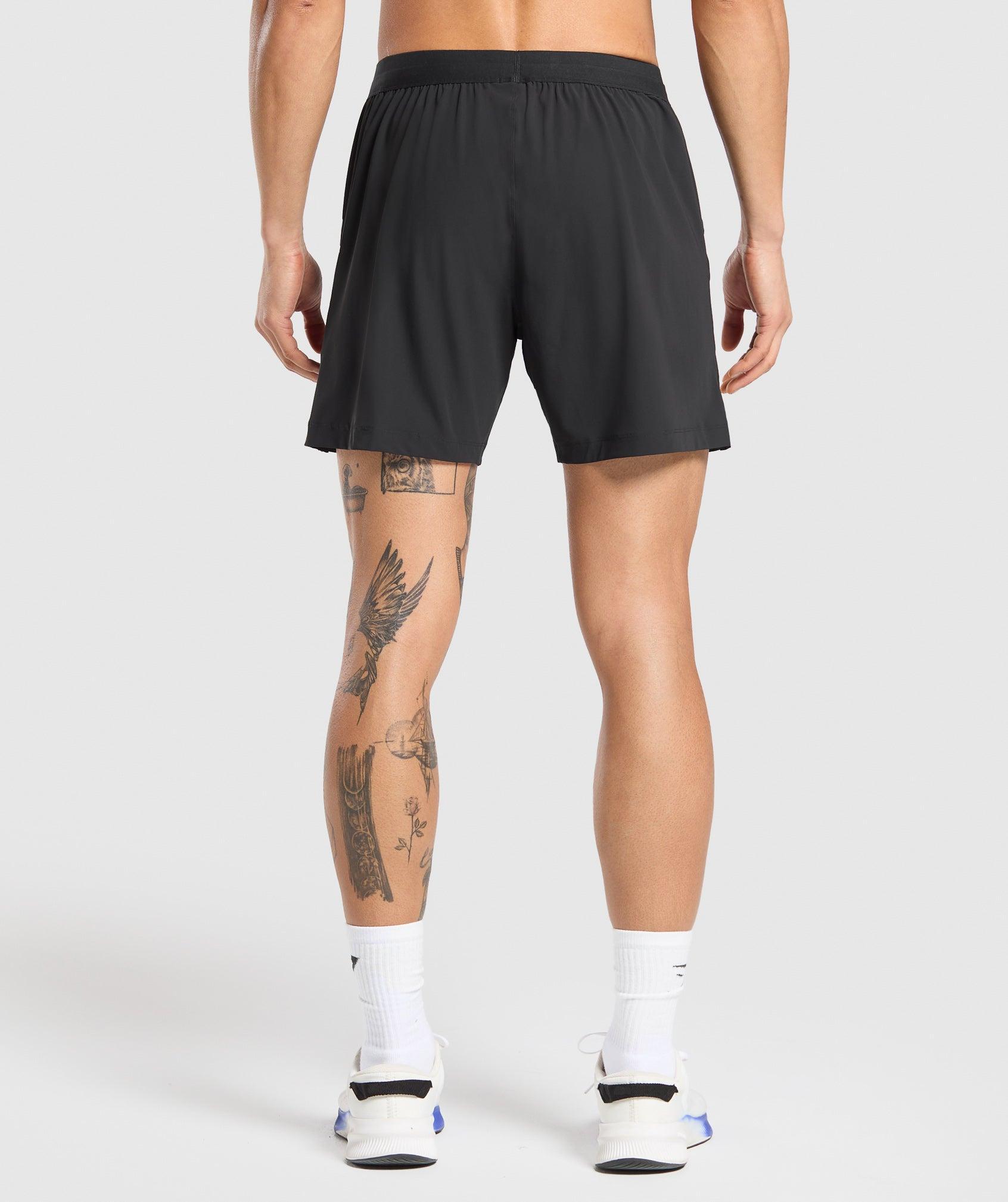 Gymshark Hybrid 6" Shorts - Black Male Product Image