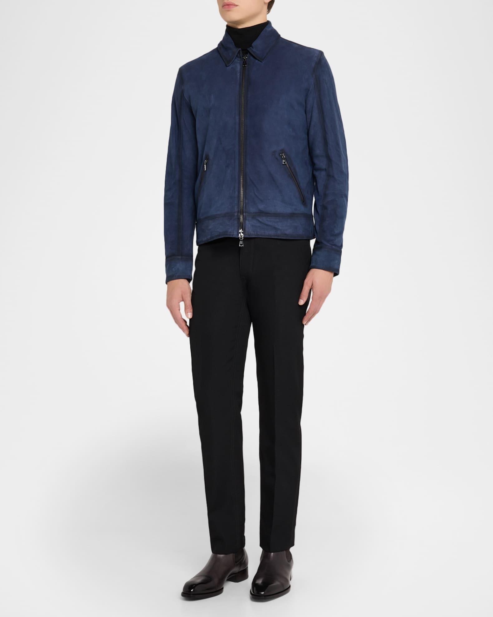 Men's Benjamin Zip Suede Jacket Product Image