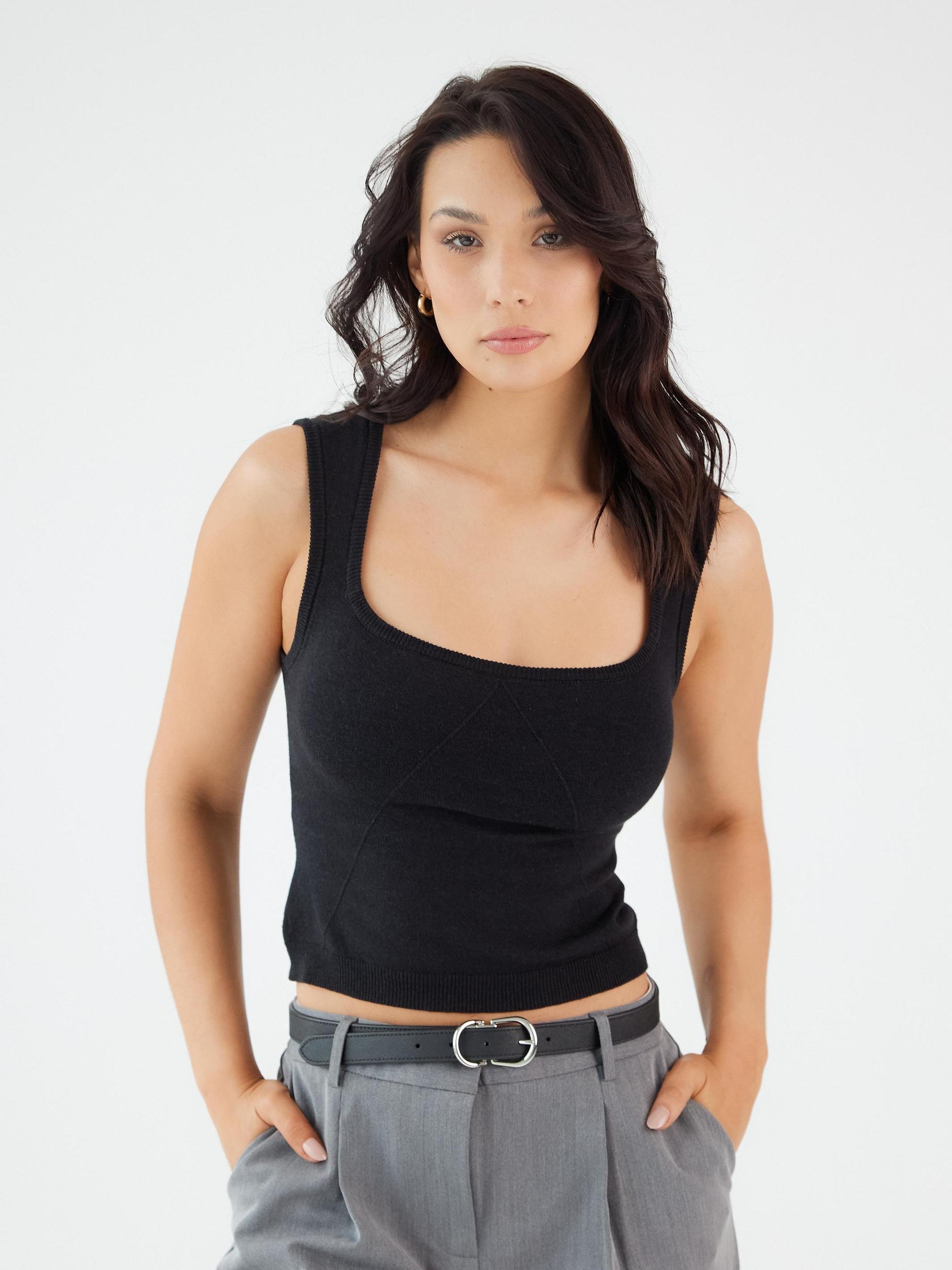 Knit Square Neck Brami Product Image