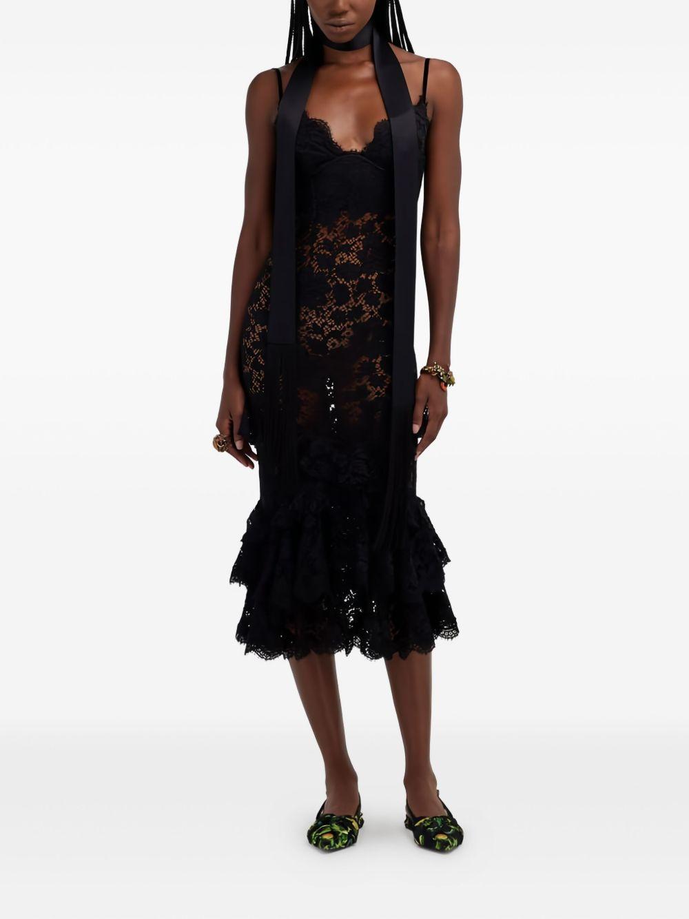 lace ruffled dress Product Image