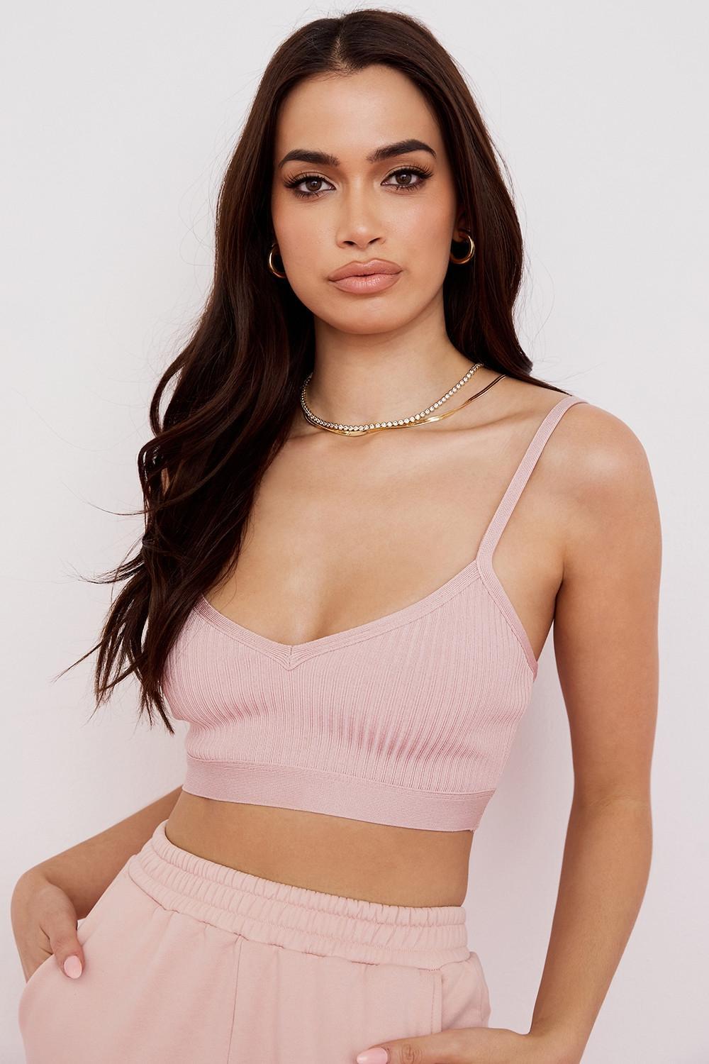 Evie  blush bandage bralette - sale Product Image