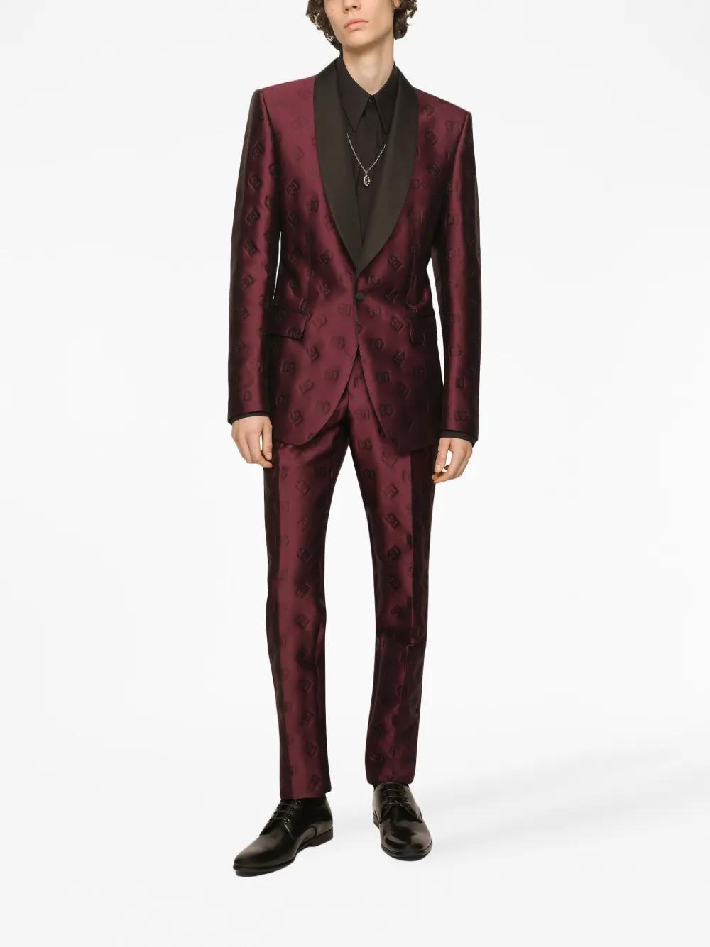 monogram-jacquard tuxedo suit Product Image