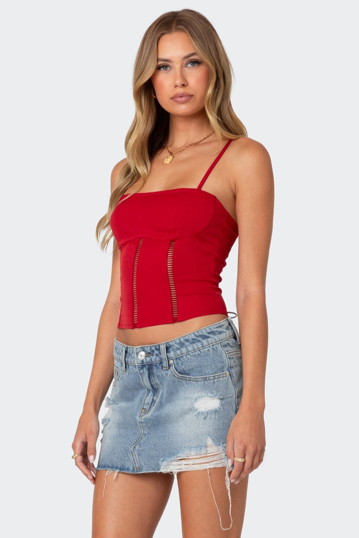 Jennie ladder knit corset Product Image
