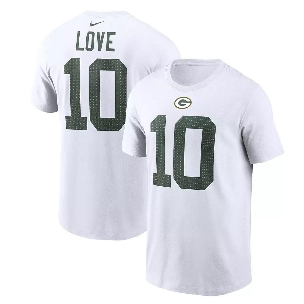 Men's Nike Jordan Love  White Green Bay Packers  Player Name & Number T-Shirt, Size: 2XL Product Image