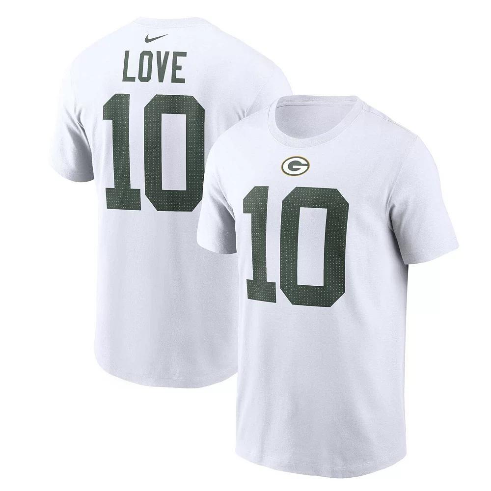 Men's Nike Jordan Love  White Green Bay Packers  Player Name & Number T-Shirt, Size: 2XL Product Image
