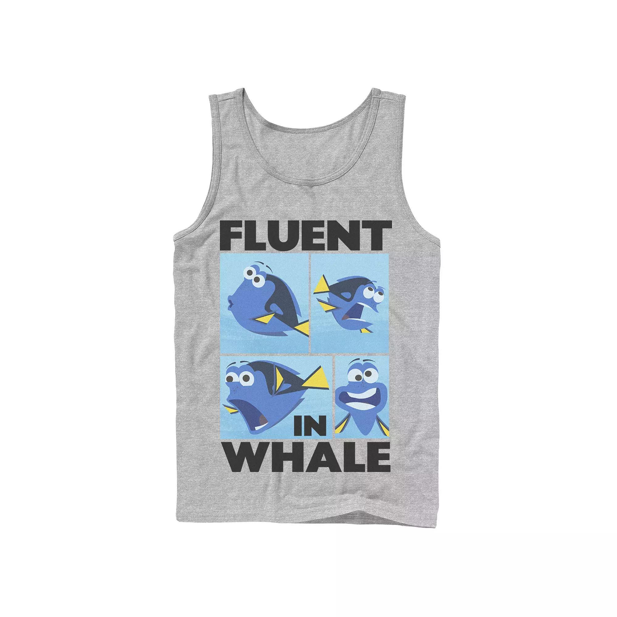 Mens Disney / Pixar Finding Dory Fluent in Whale Tank Top Athletic Grey Product Image