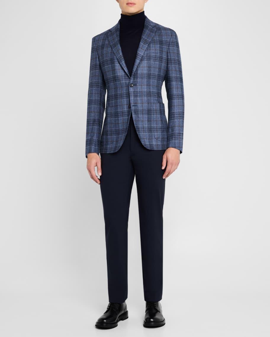 Mens Wool-Silk Check Sport Coat Product Image