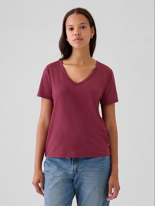 Organic Cotton VintageSoft V-Neck T-Shirt Product Image