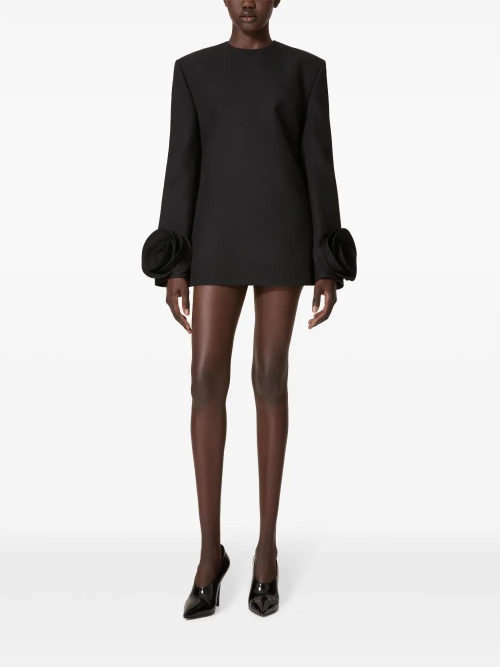 floral ruffle-cuff mini dress Product Image