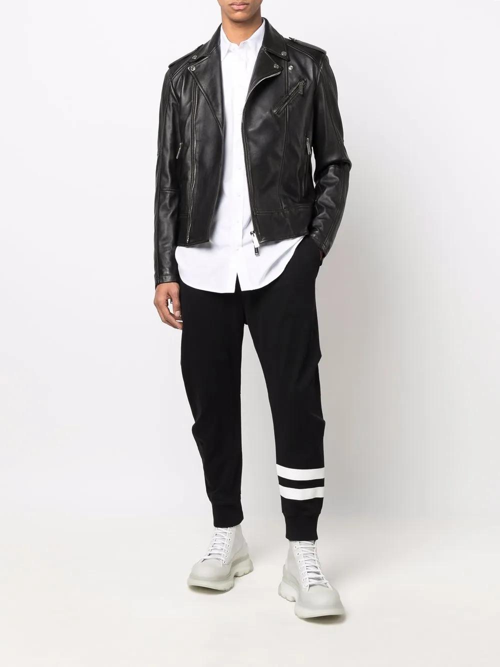 leather biker jacket Product Image