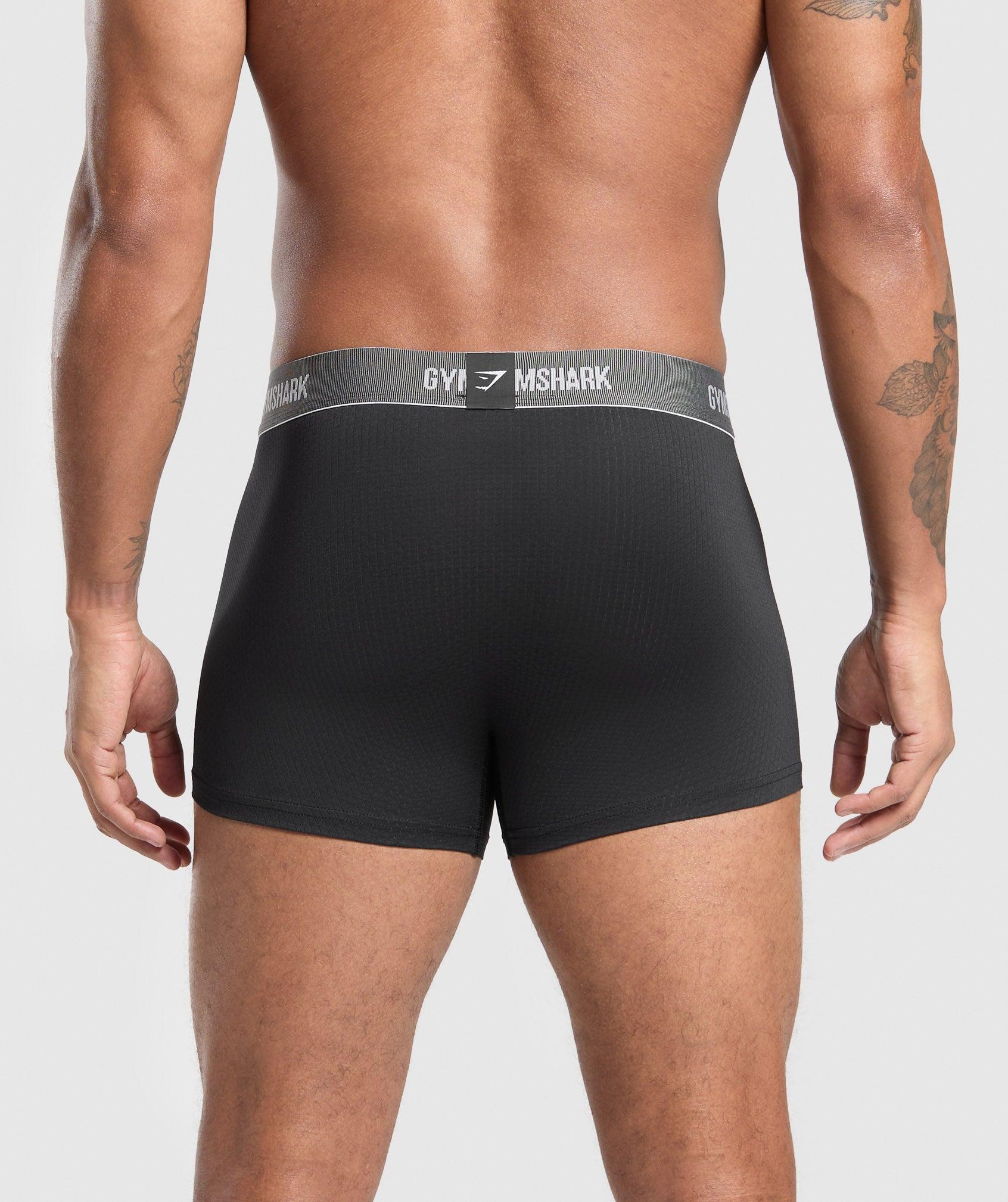 Gymshark Sports Tech Boxer 3PK - Black/Deep Orange/Celeste Blue Male Product Image