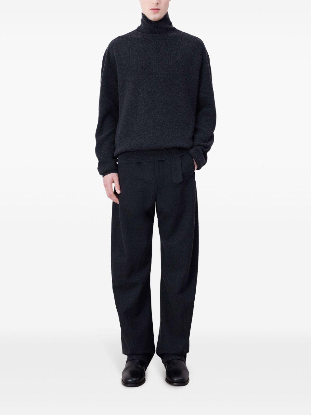 LEMAIRE High-neck Jumper In Grey Product Image