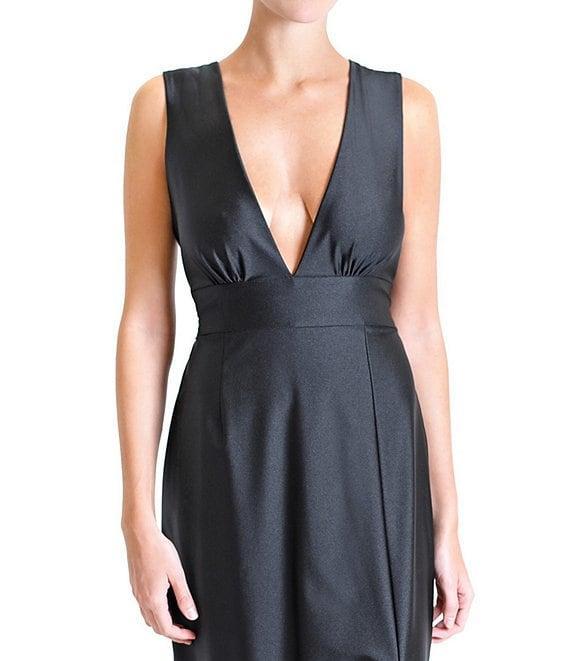 Julia Jordan Stretch V-Neck Sleeveless Long Dress Product Image