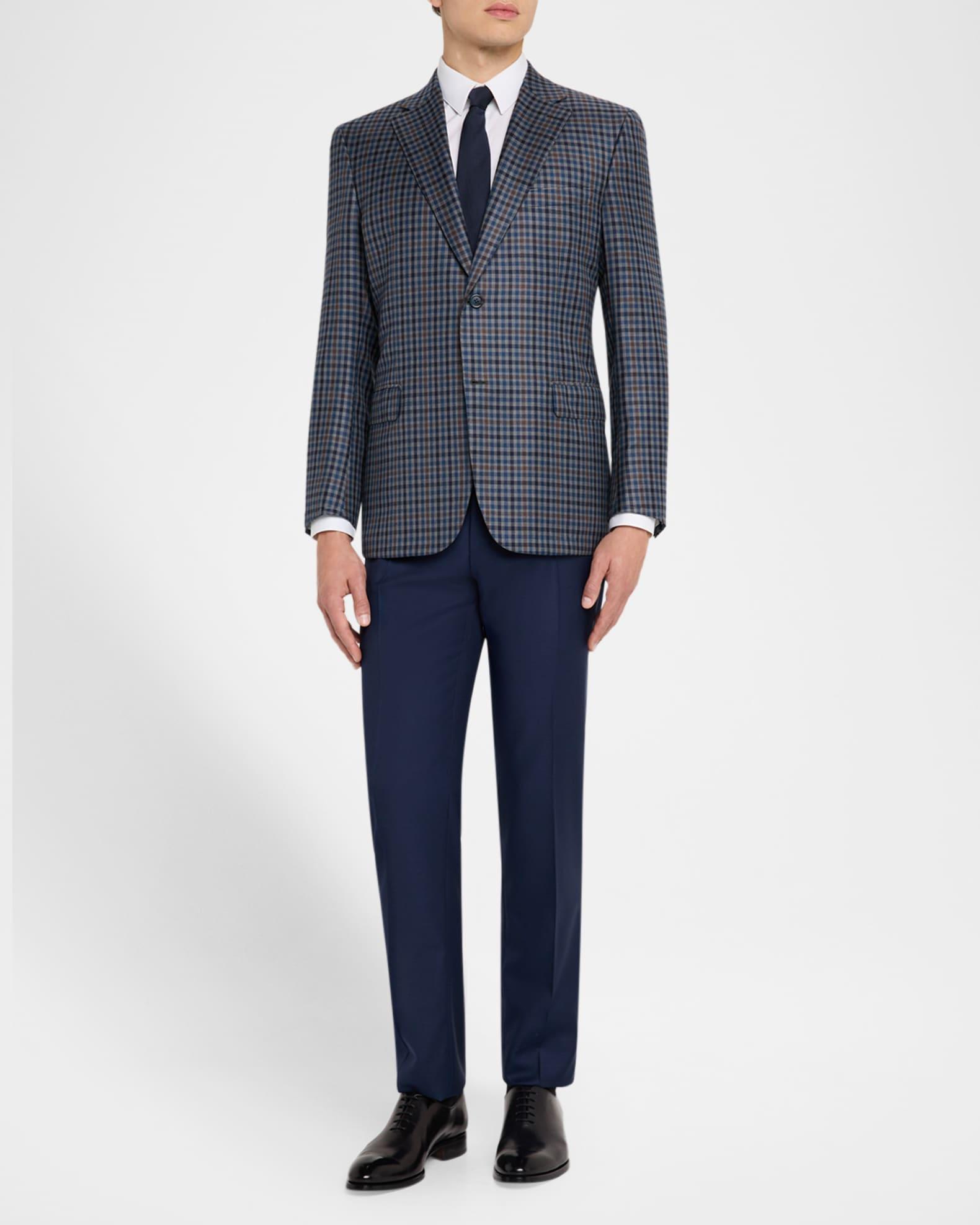 Men's Wool Textured Straight-Fit Formal Pants Product Image