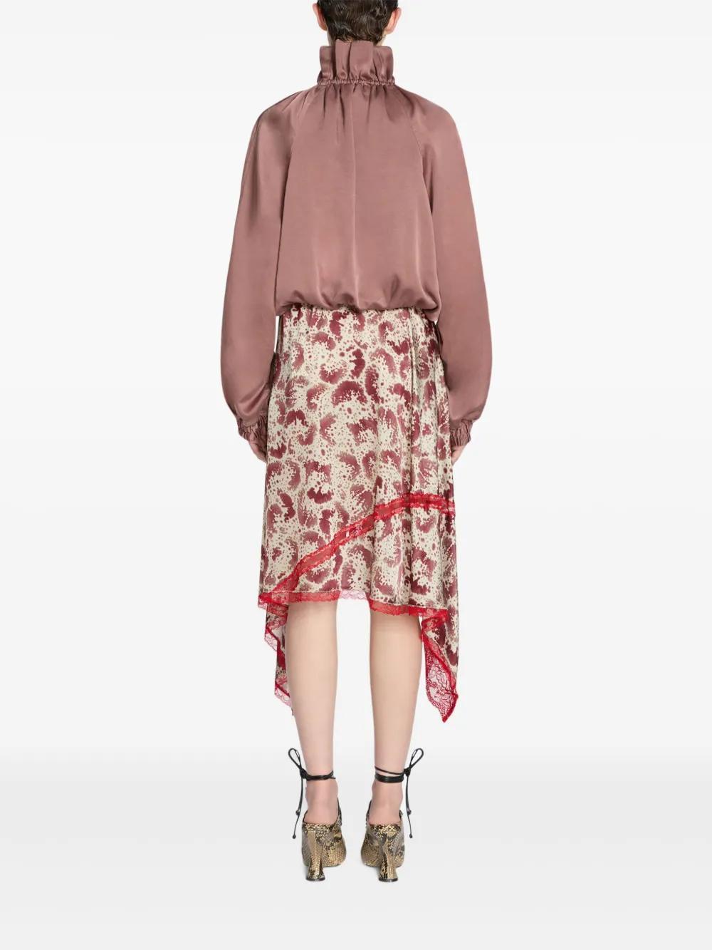 asymmetric silk midi skirt  Product Image
