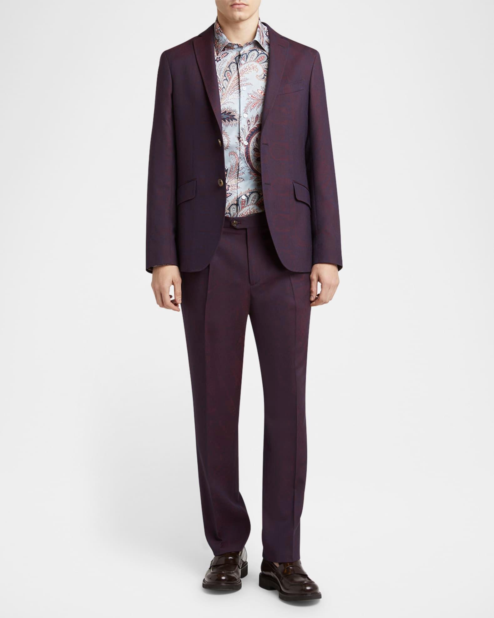 Men's Velvet Paisley Evening Jacket Product Image