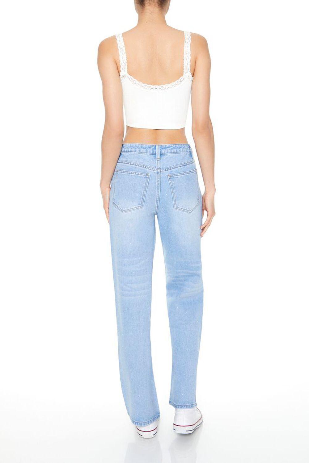 Rhinestone High-Rise Jeans | Forever 21 Product Image