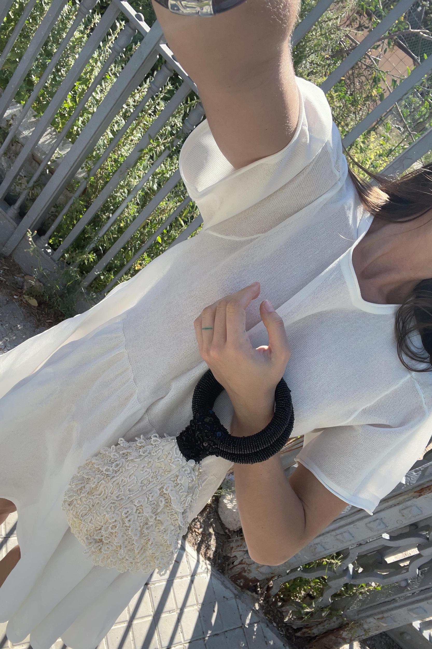FINE KNIT SHORT PANEL DRESS Product Image