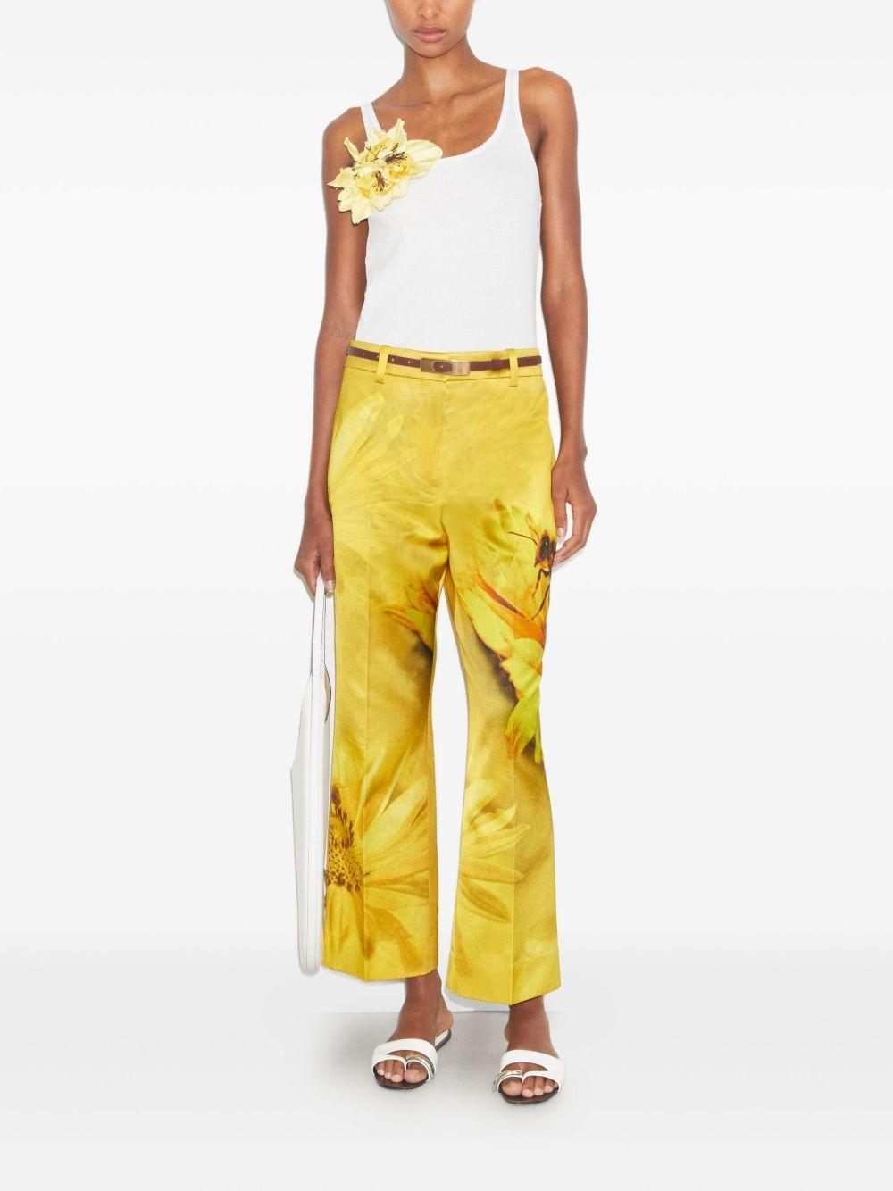 floral-print wide-leg trousers Product Image