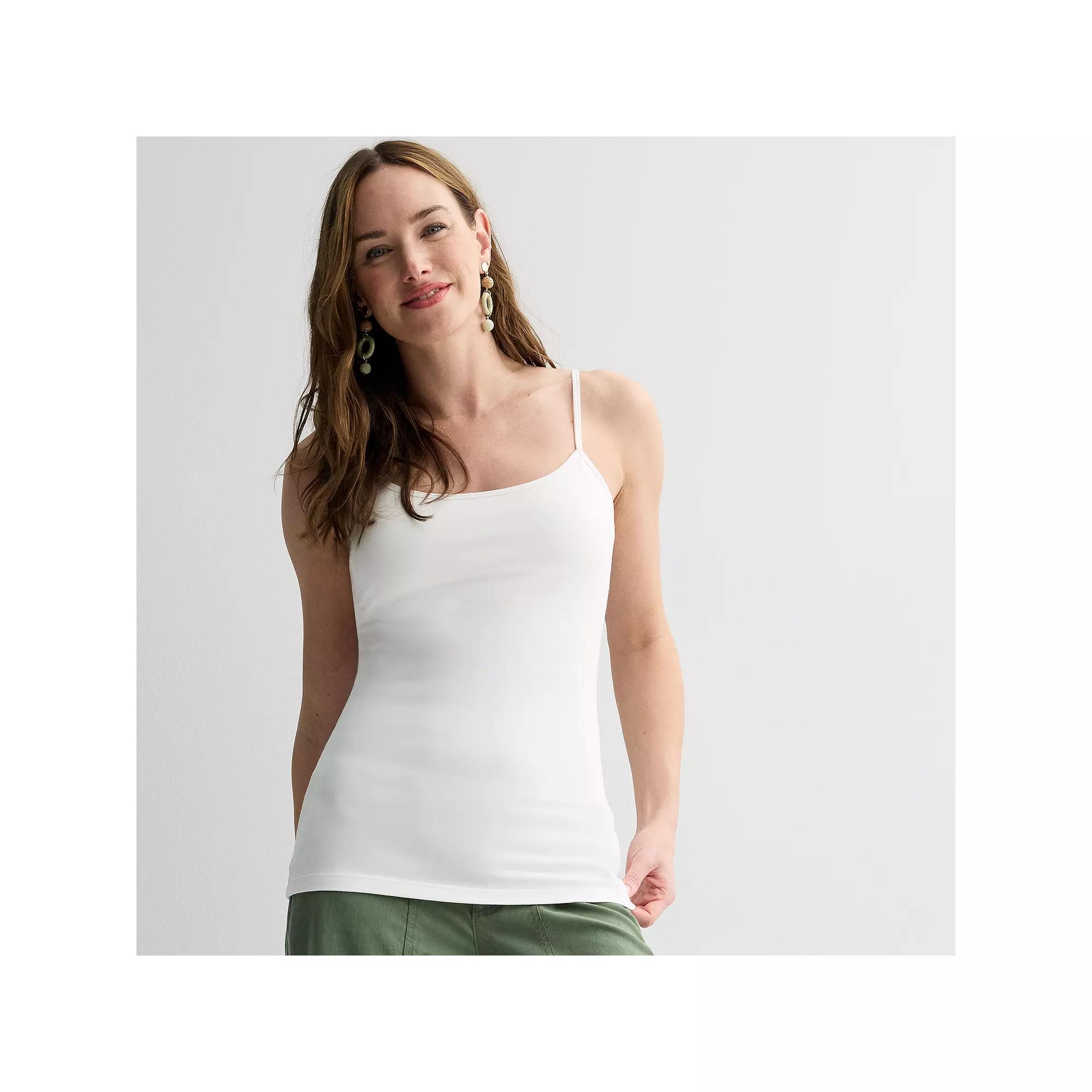 Women's Sonoma Goods For Life® Everyday Shelf Bra Camisole, Size: Small, White Product Image