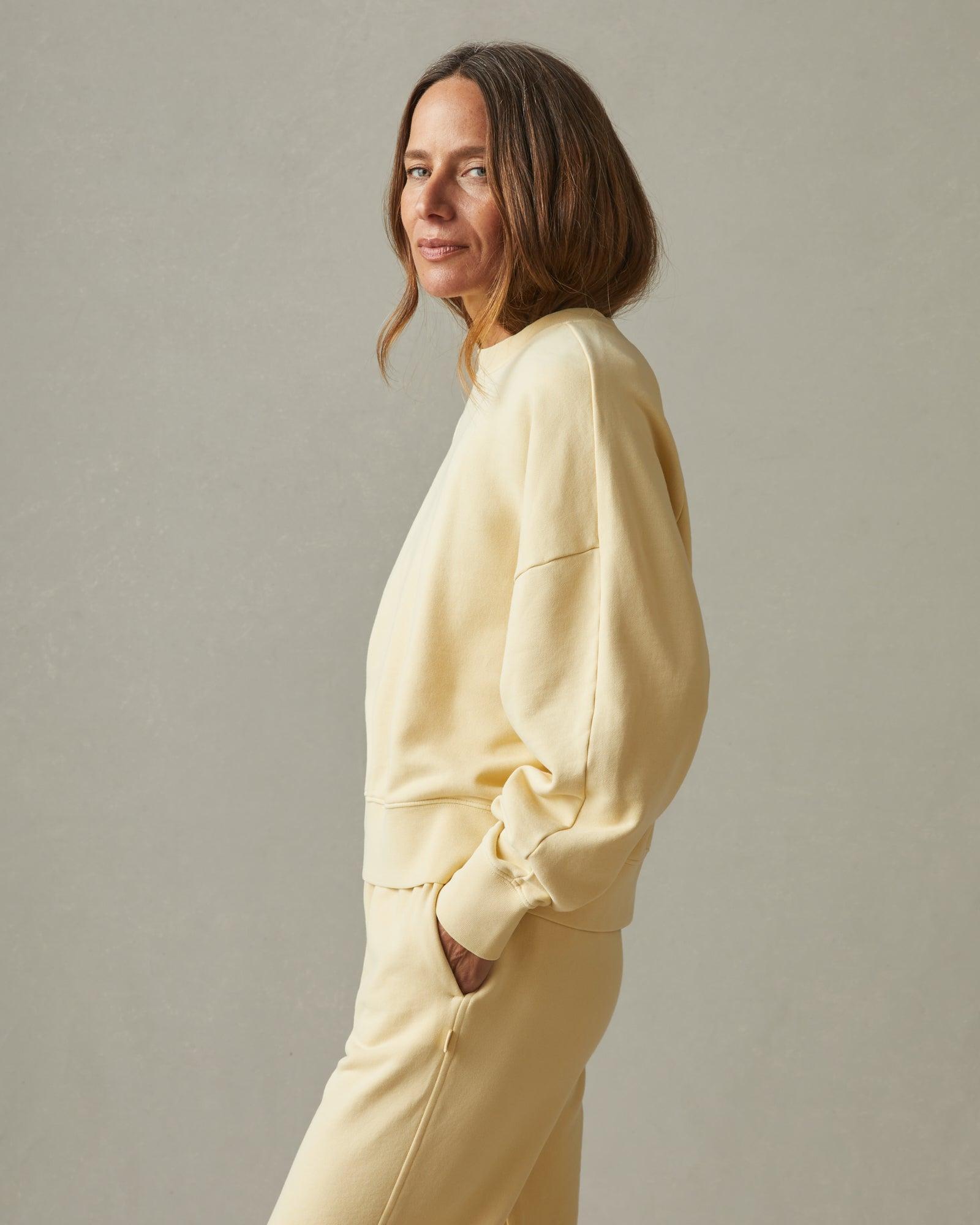 Women's Premium Midweight Oversized Crew - Golden Glow Female Product Image