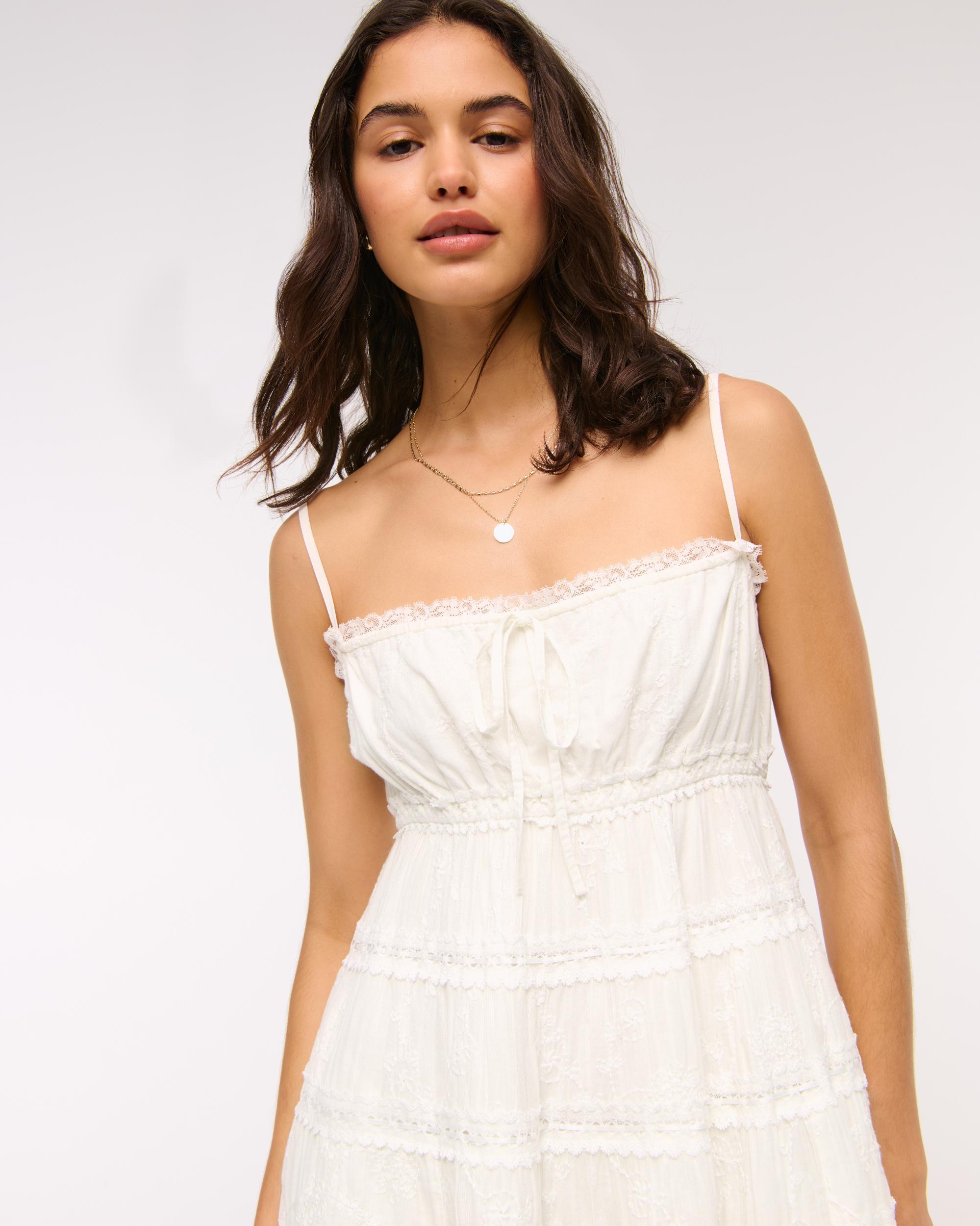 Lace Tie-Front Mini Dress Product Image