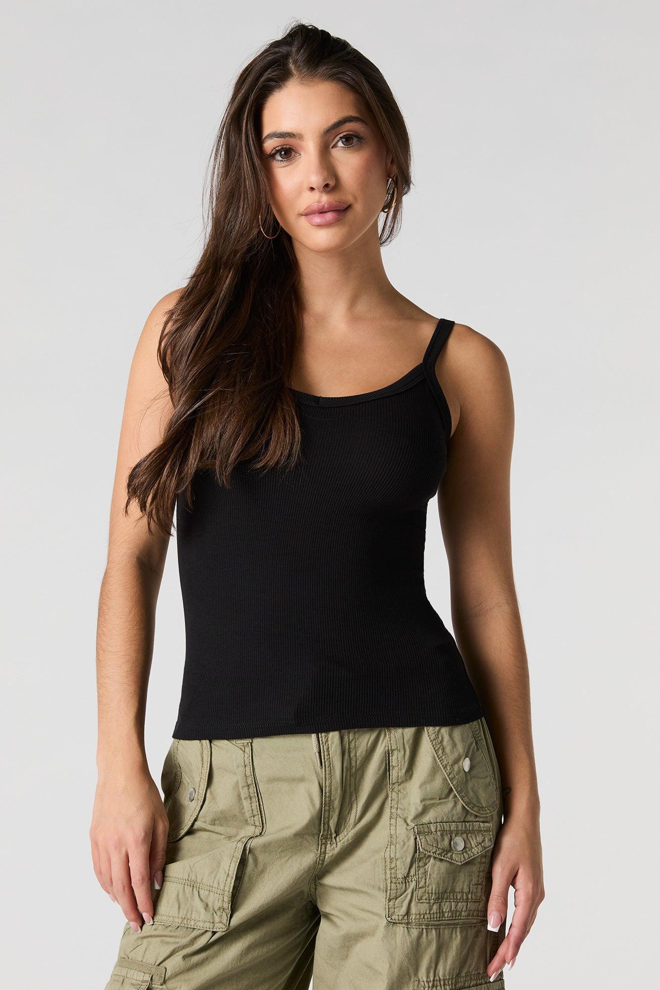 Everyday Ribbed V-Neck Tank Female Product Image