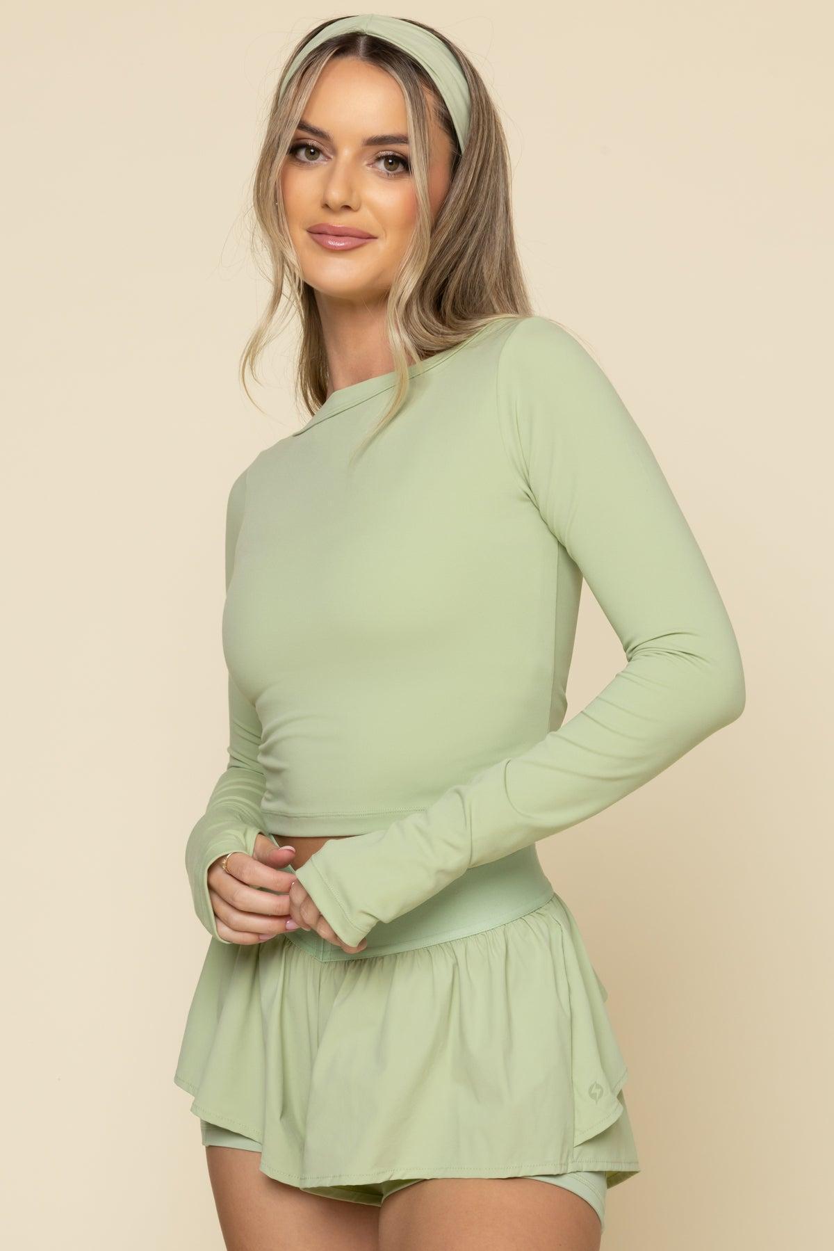 Your Favorite Long Sleeve Reversible Top - Pistachio Product Image