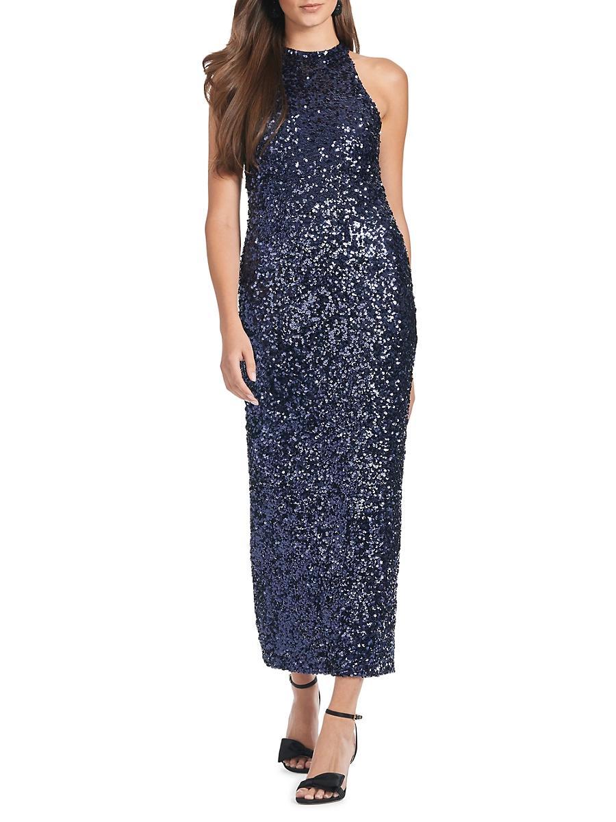 Womens Meera Sequined Sleeveless Gown Product Image