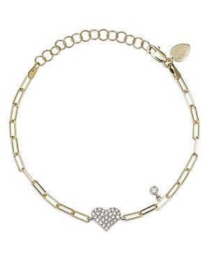 Meira T 14K Yellow Gold Diamond Heart Bracelet Product Image