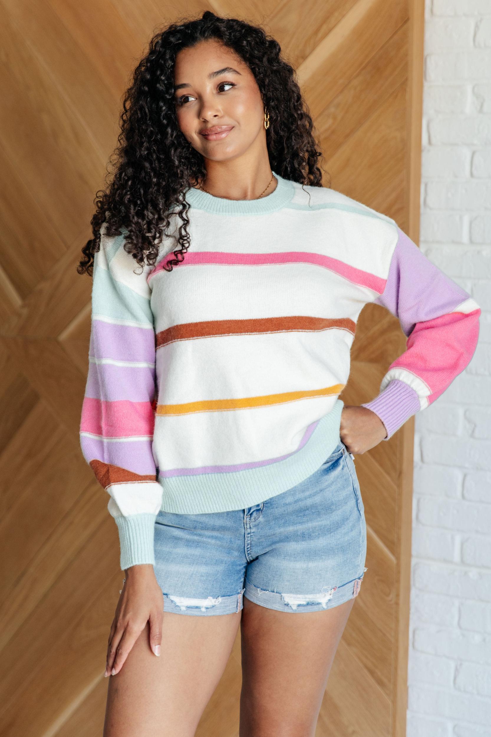 Candy Buttons Pom Detail Sweater (Online Exclusive) Product Image