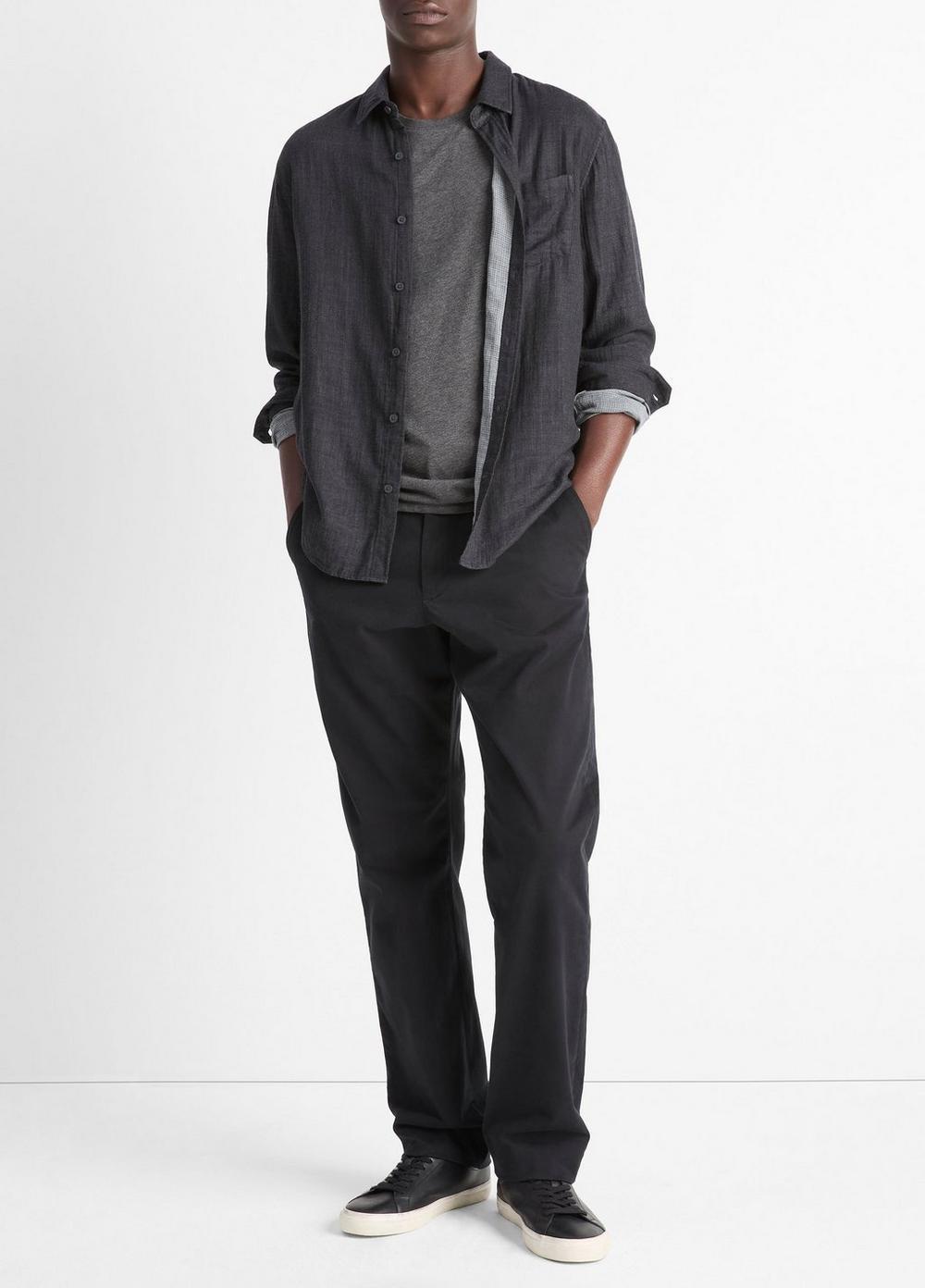 Mens Double Face Long Sleeve Vince Product Image