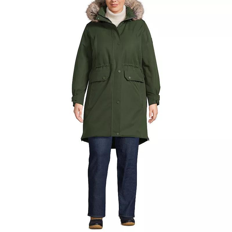 Plus Size Lands' End Expedition Down Waterproof Winter Parka, Women's, Size: 3XL, Black Product Image