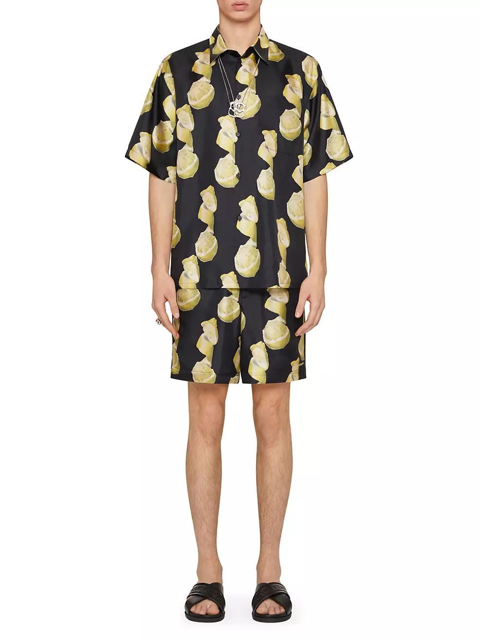 Hawaiian Shirt in Printed Silk Product Image