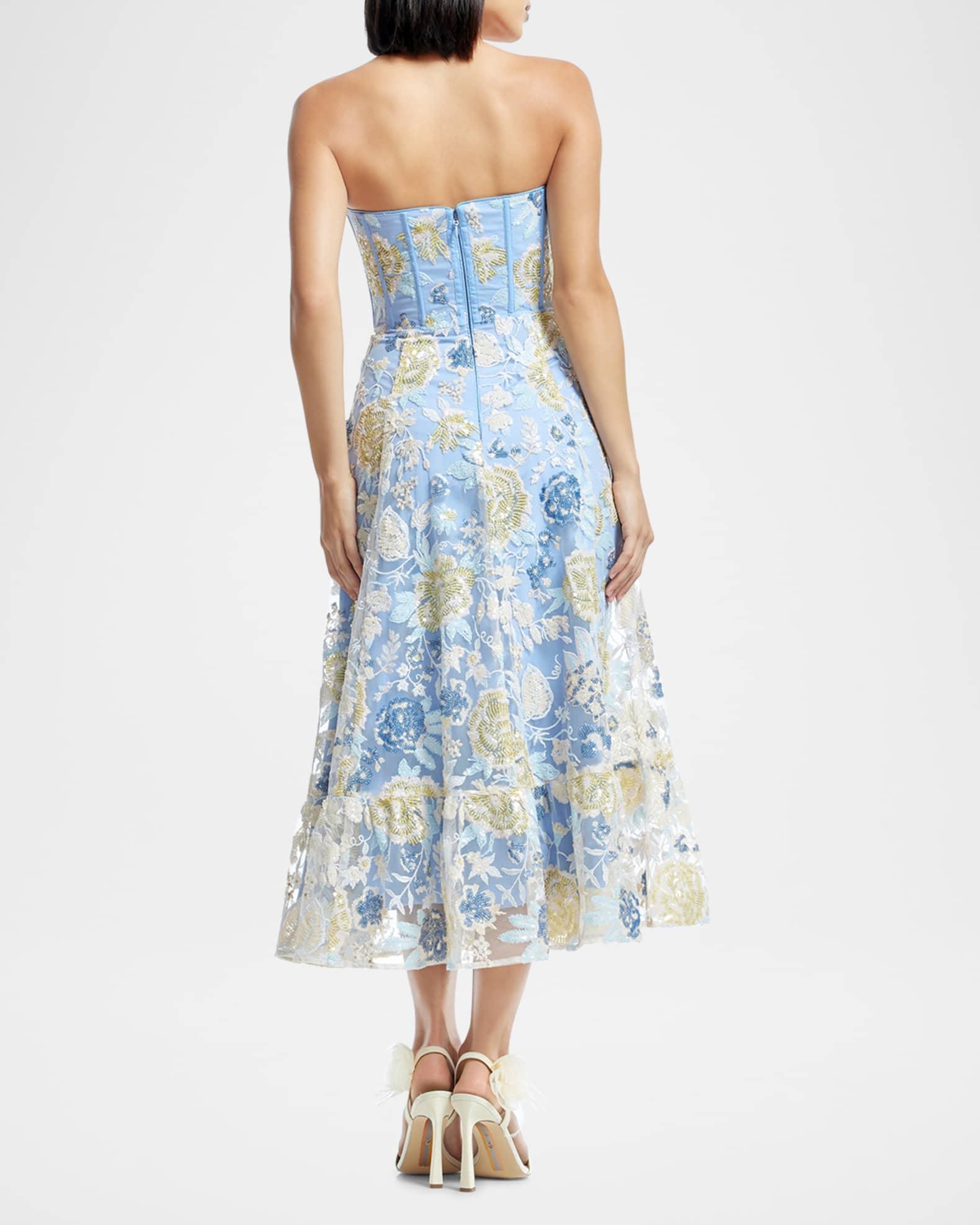 Lauren Strapless Sequin Embroidered Midi Dress Product Image