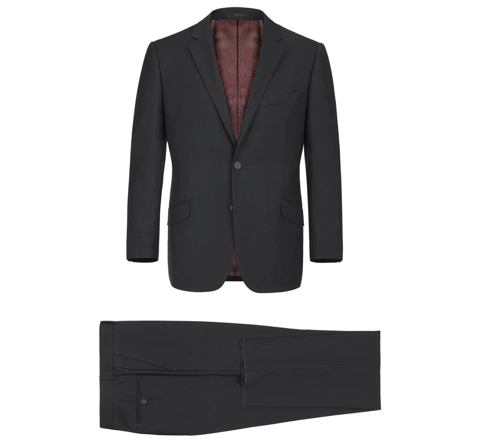 (Limited Sizes) Slim Fit 2 Piece Stretch Suit in Black Product Image