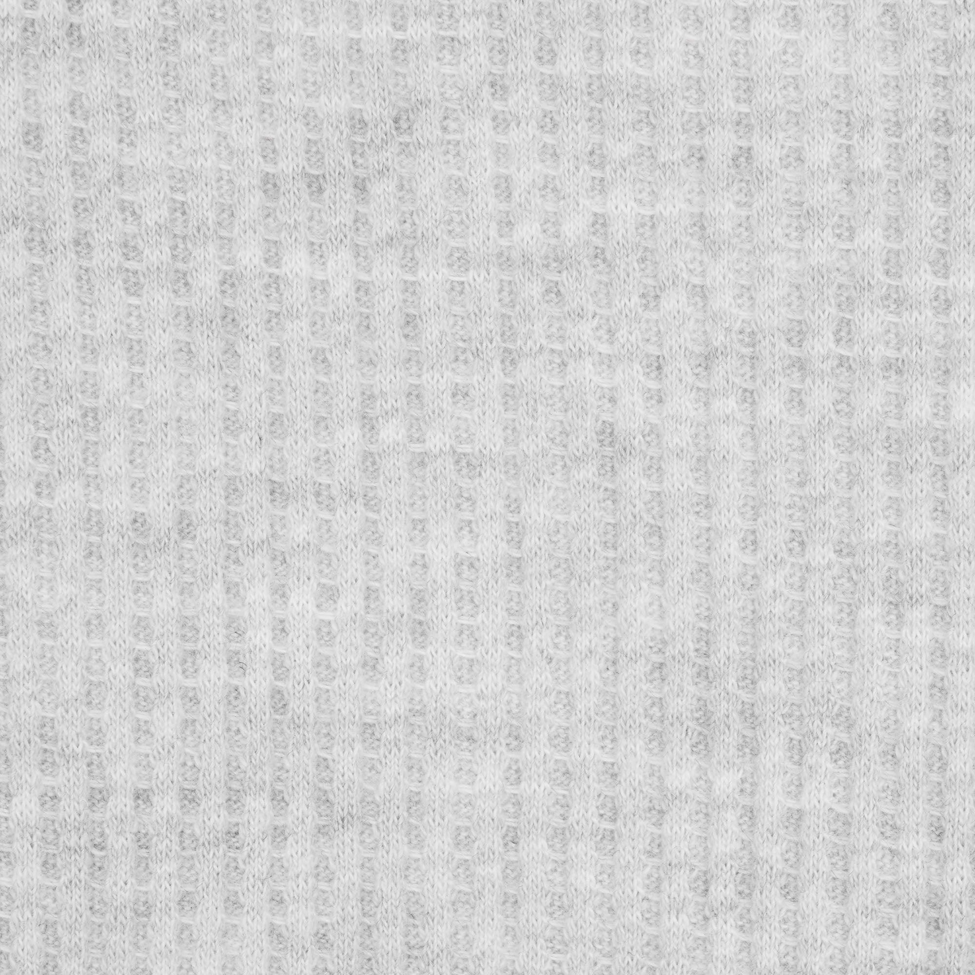 WAFFLE MENS LONG SLEEVE T-SHIRT | LIGHT HEATHER GREY Product Image