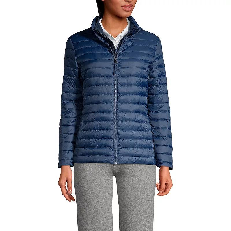 Women's Lands' End School Uniform ThermoPlume Jacket, Size: Small, Green Product Image
