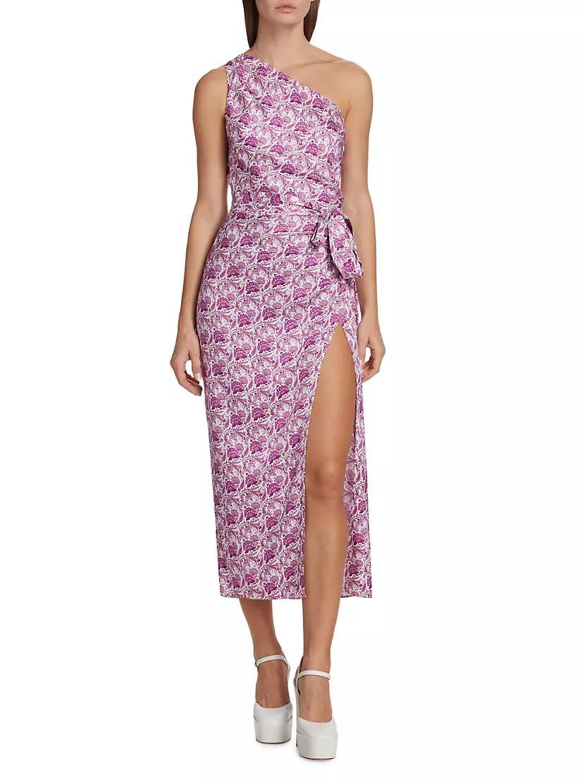 Nanu Paisley One-Shoulder Midi-Dress Product Image