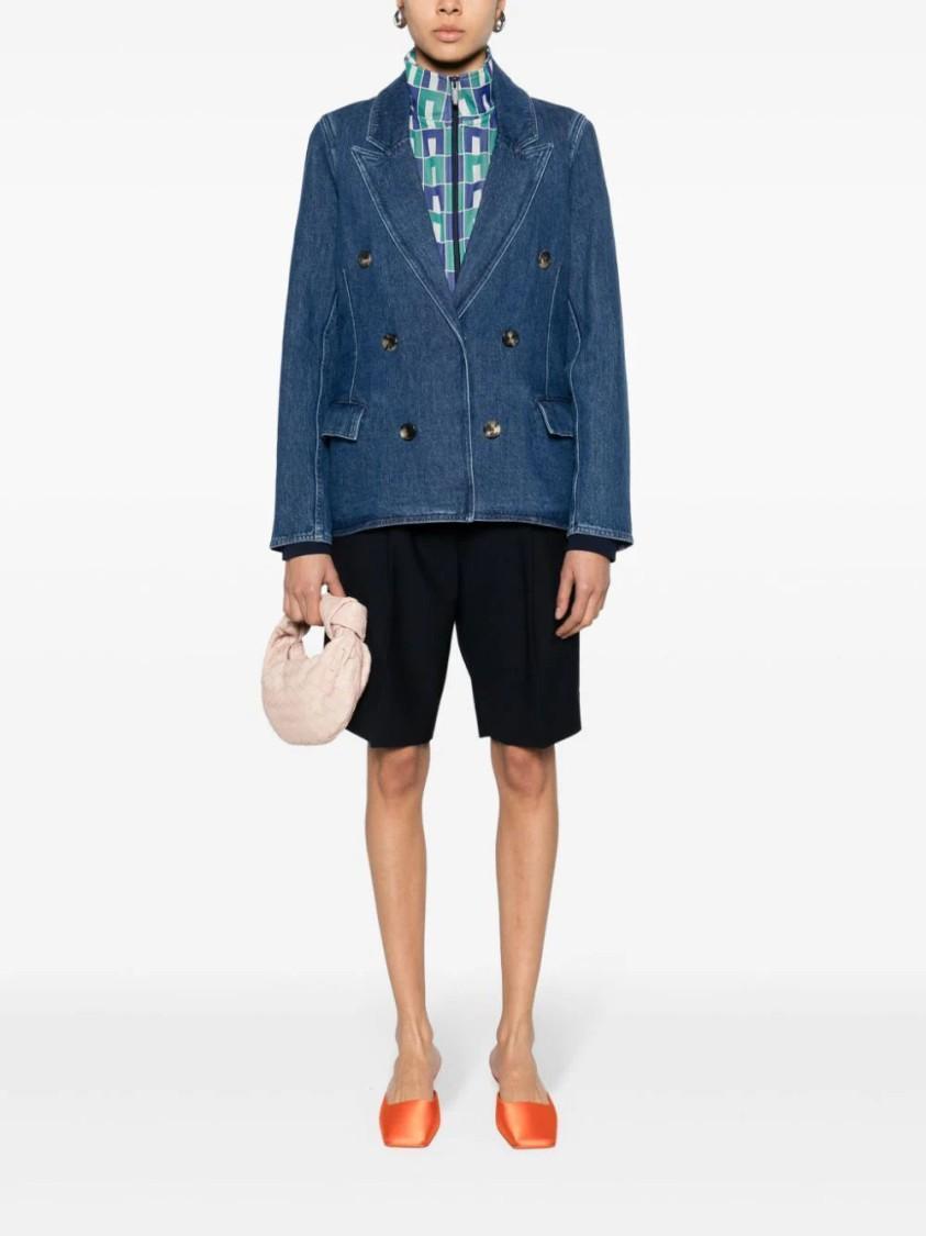 JW ANDERSON Double-breasted Denim Blazer In Blue Product Image