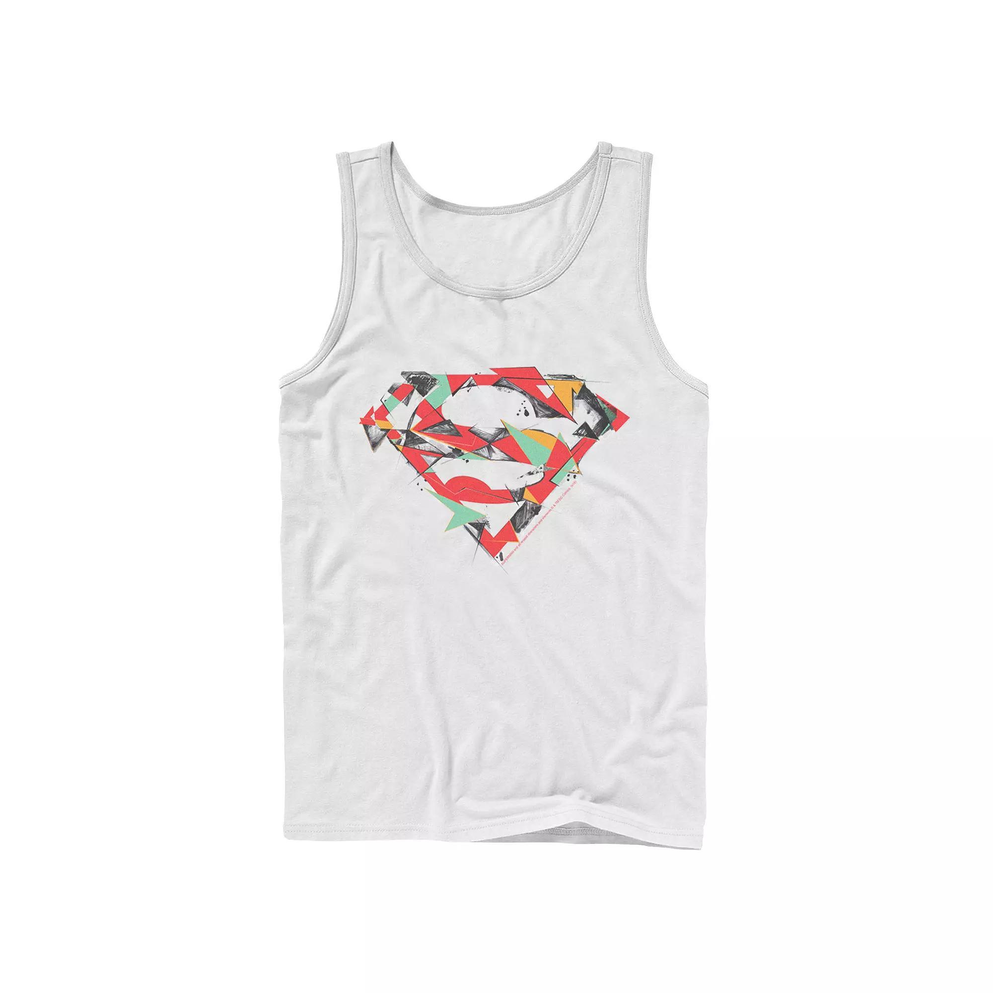 Mens DC Comics Superman Polygon Chest Logo Tank Top Product Image