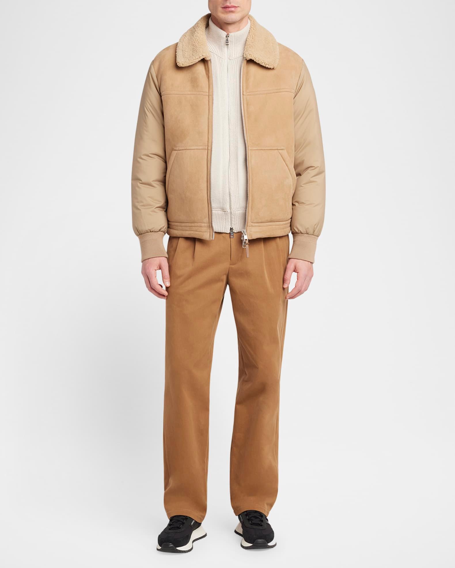 Men's Tonnay Leather and Down Quilted Jacket Product Image