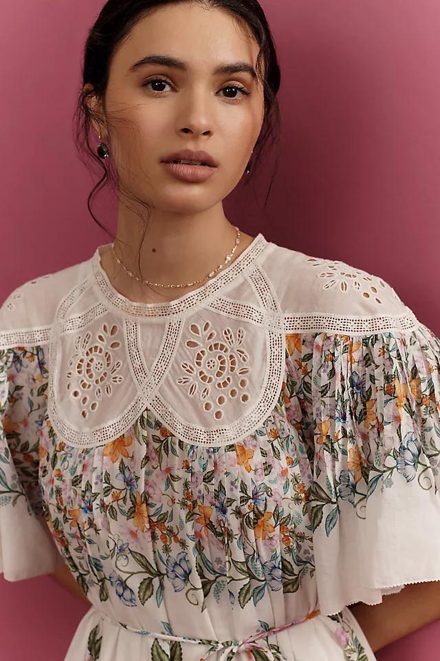 Farm Rio Sweet Bloom Bouquet Short-Sleeve Mini Dress Product Image