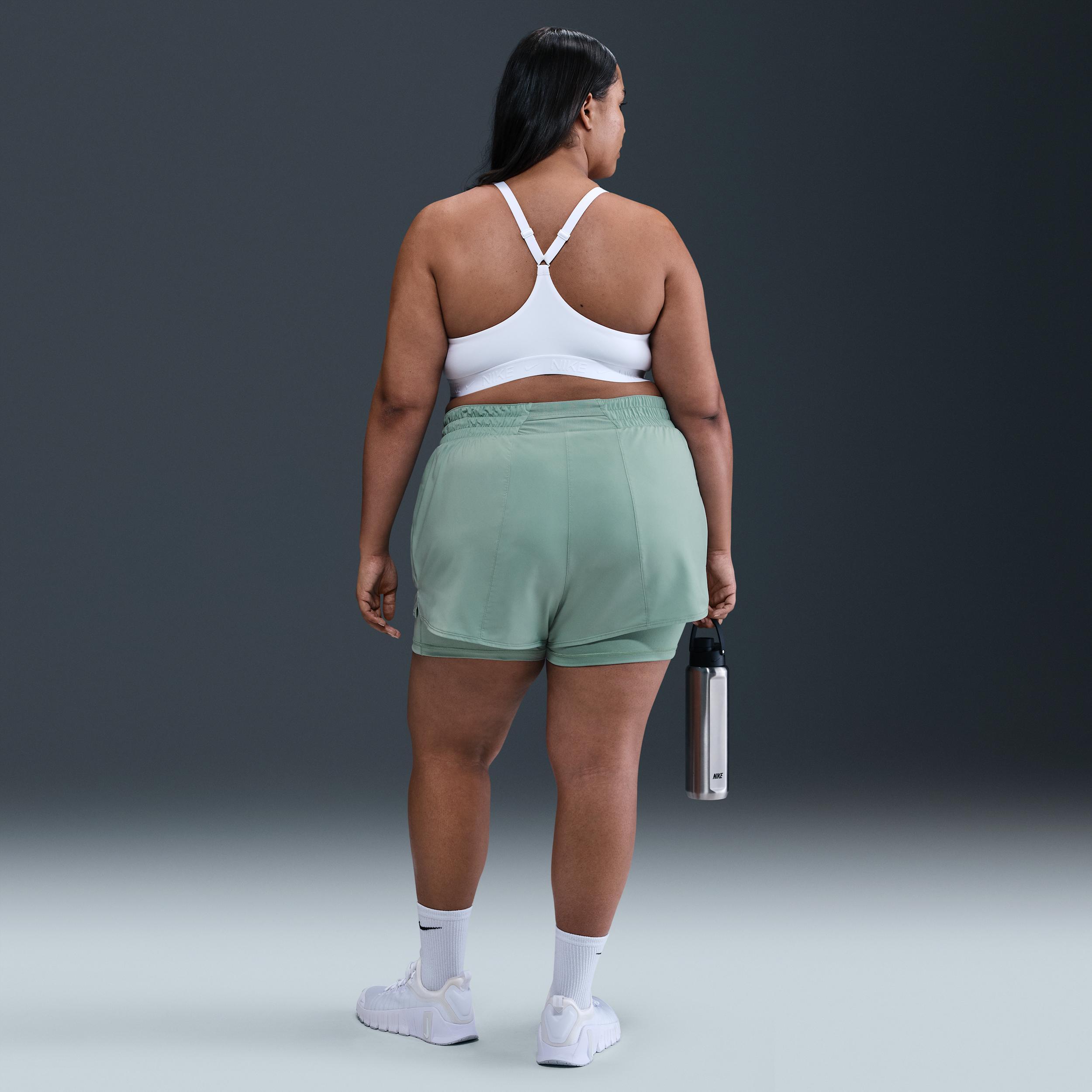 Nike Women's Dri-FIT One High-Waisted 3" 2-in-1 Shorts (Plus Size) Product Image