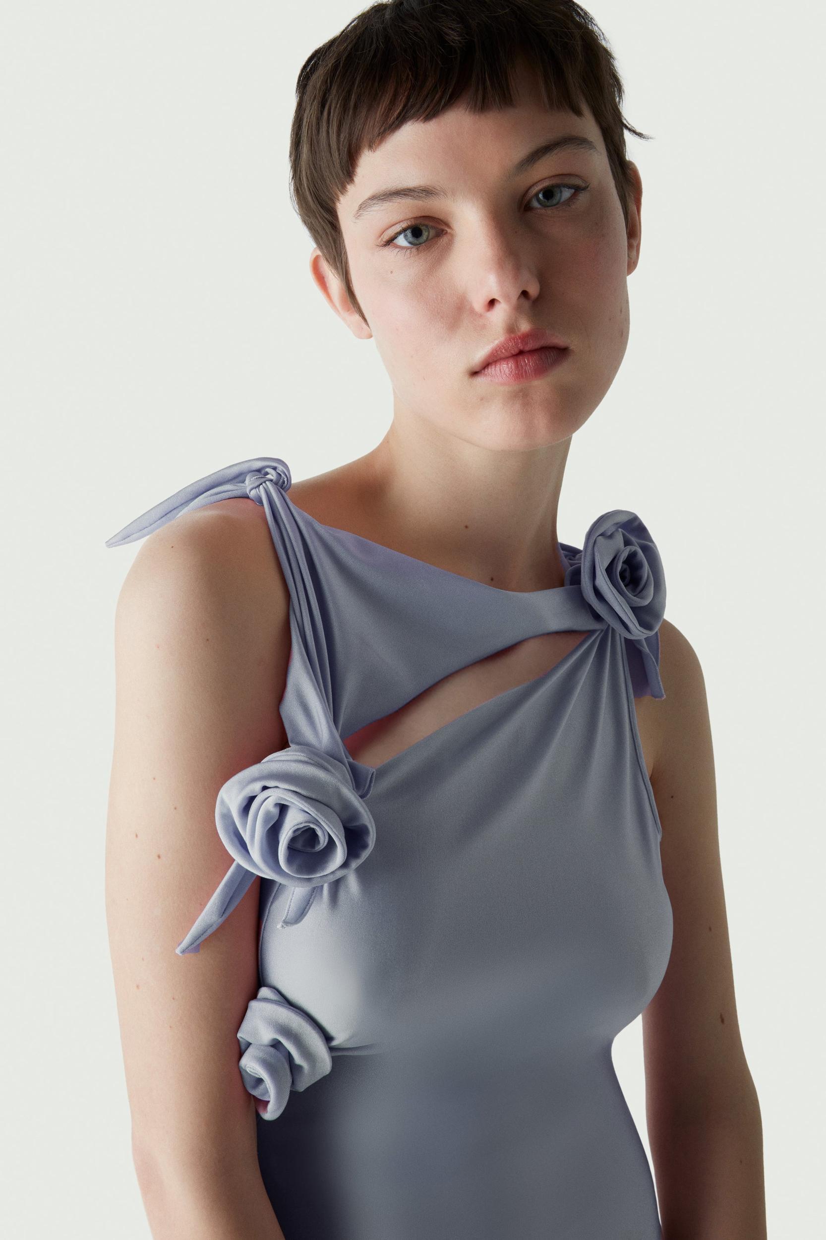 Asymmetric Flower Gown Product Image