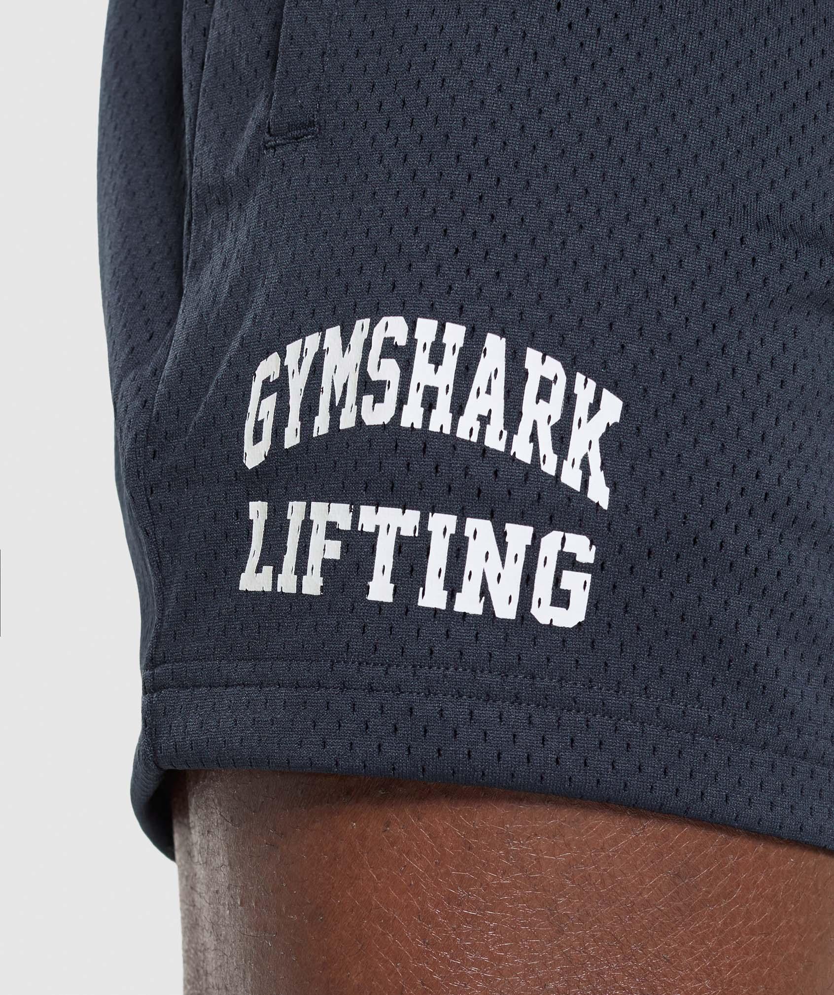Gymshark Lifting Mesh 5" Shorts - Heavy Blue Male Product Image