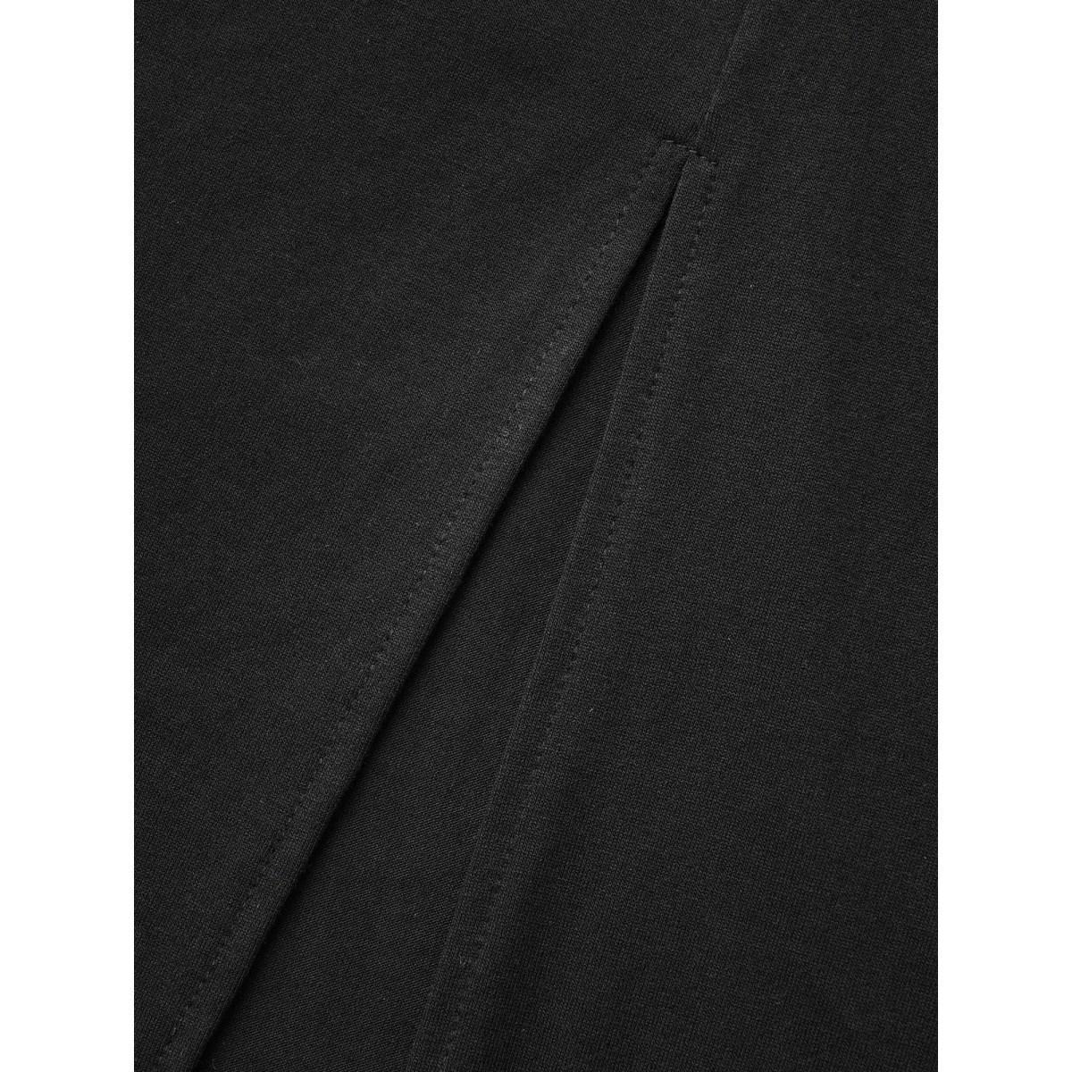 Plus Size Dark Spell Veiled Lace Midi Dress Black Women Cocktail Wraparound straps Round Neck Extra Long Sleeve Curvy BloomChic 22-24/3X Product Image