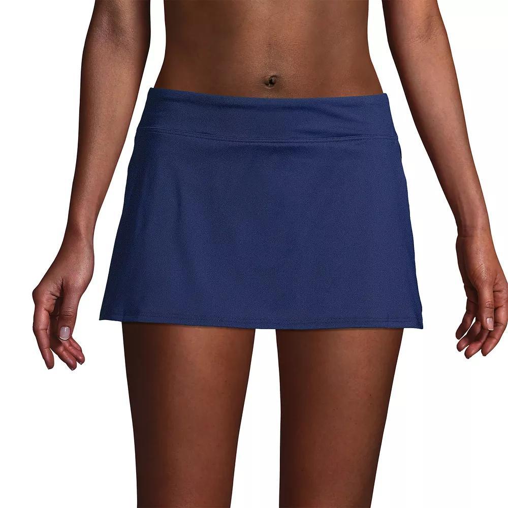 Women's Lands' End UPF 50 Mini Swim Skirt, Size: 4, Island Green Product Image